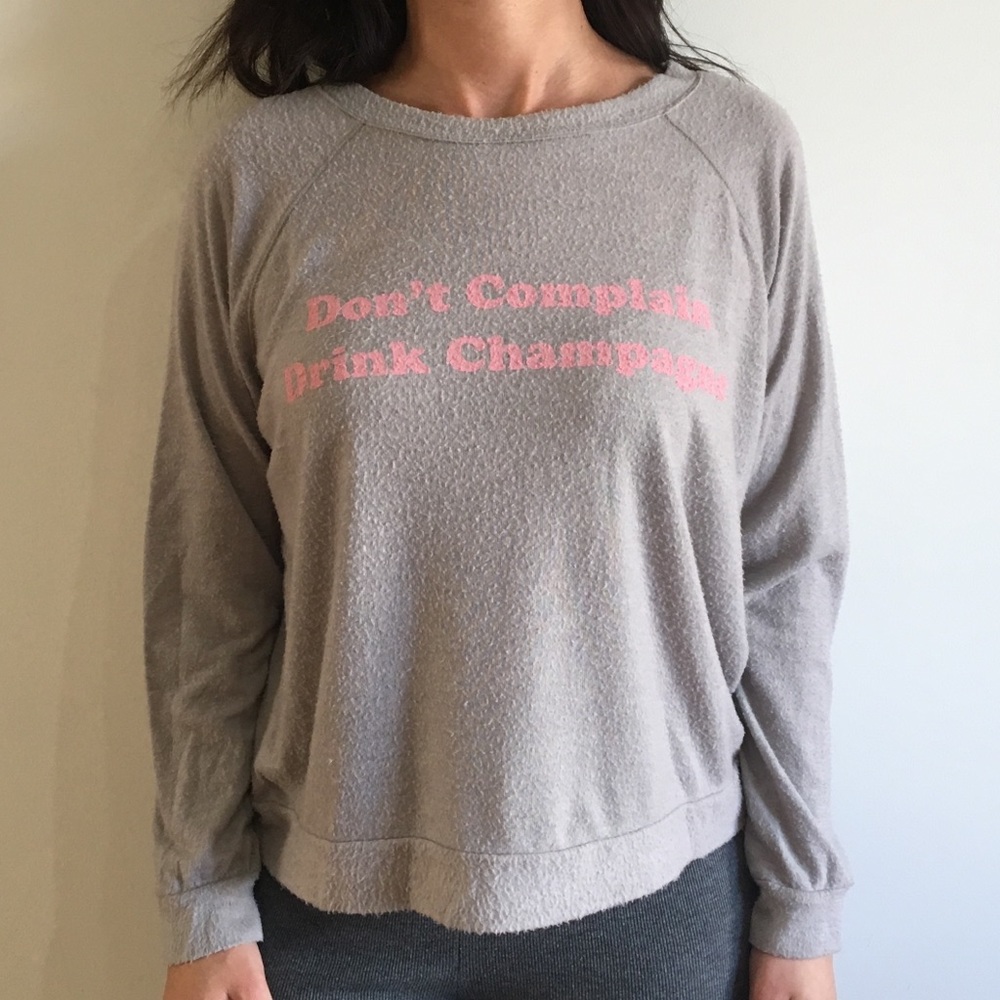 DON’T COMPLAIN DRINK CHAMPAGNE SWEATER - Picture 3 of 8